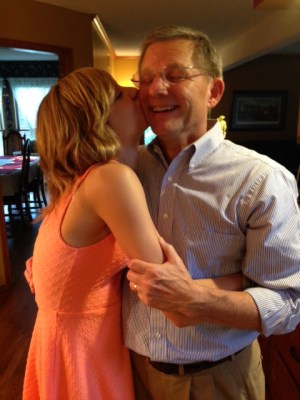 My sister loves my dad very much