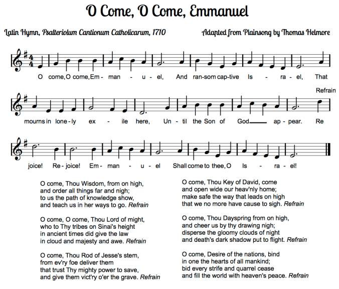 O Come O Come Emmanuel